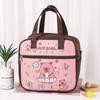Large Insulated Cartoon Bento Lunch Bag - Waterproof & Cute Student Handheld Carrier