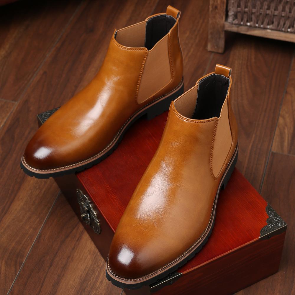 Neue Herren Slipper Casual Chelsea Boots vielseitige kurze Stiefel Herren Außenhandel Übergröße Herrenschuhe Stiefel timberla