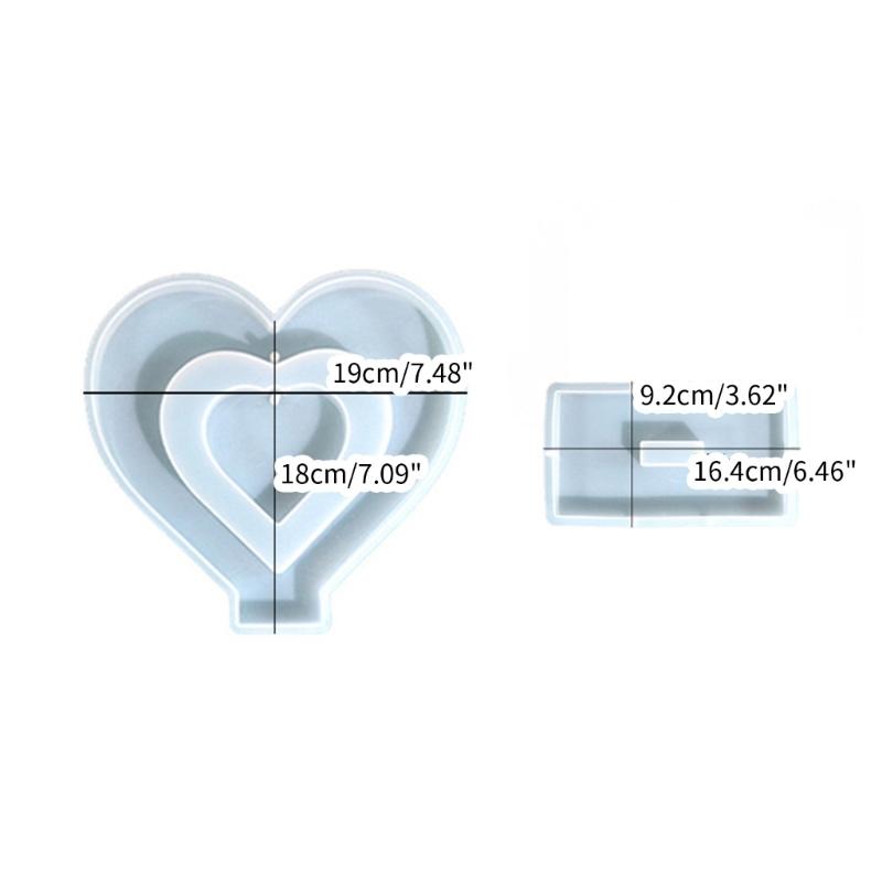 Heart Photo Frame Silicone Mold DIY Craft Epoxy Resin Casting Molds Ornaments Colorful Chain Jewelry Making Tool Supply