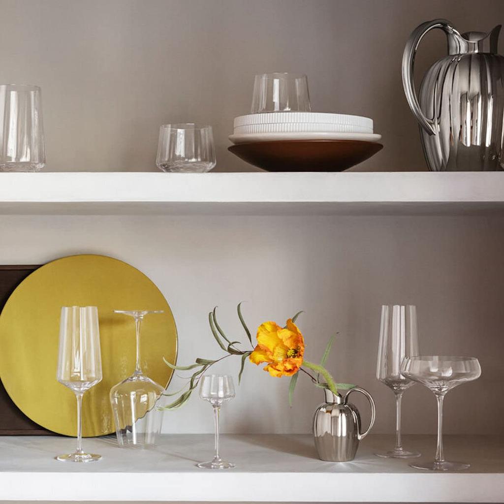 Georg Jensen BERNADOTTE Liqueur Glasses, Set of 6, Stem, Clear, Diameter 5cm x Height 14cm, Capacity 40ml, Dishwasher Safe, Product Number: 10019697