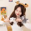 Adorable Plush Animal Tiger Panda Bunny Toy Wristband With Soft Short Fur
