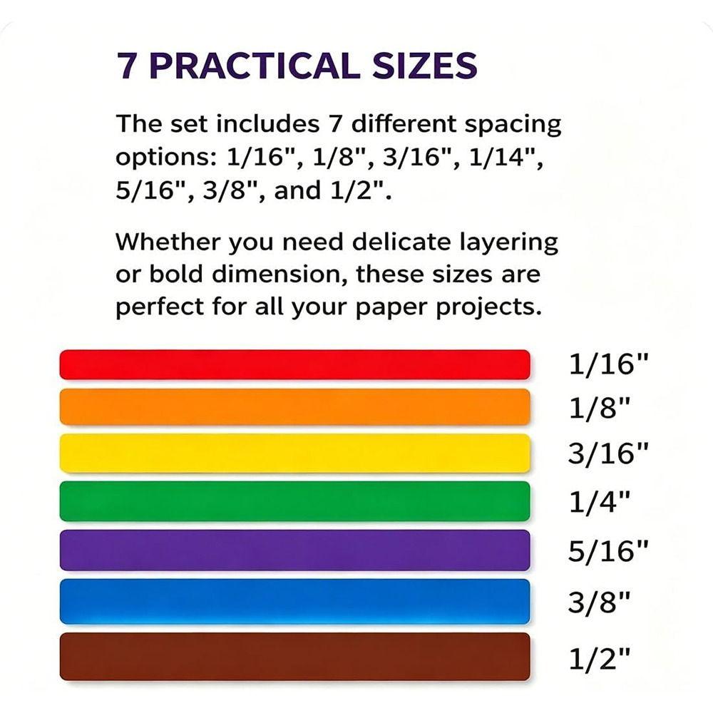 7 Pezzi Guide di Allineamento per Lavori di Carta Colorate Strumenti di Allineamento per Biglietti Forniture Artigianali