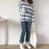 Striped Top Long Sleeved Casual T-shirt for Women