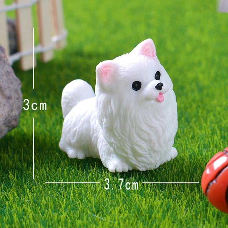 12Pcs Miniature Dog Figurines Miniature Terrarium Crafts Realistic Animals Dogs For Diy Micro Landscape Fairy Garden Accessories