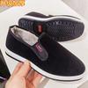 Winter cotton shoes men's velvet thickened black warm lazy cotton shoes non-slip and wear-resistant men's shoes