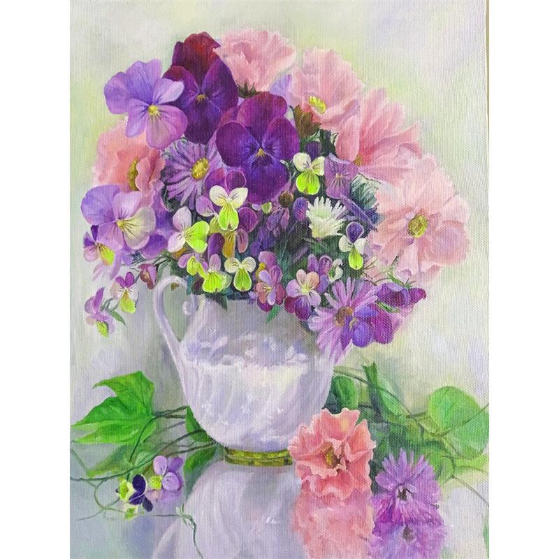 5D DIY Diamond Painting Beautiful Flower Mosaic Diamond Embroidery Painting Full Round Rhinestone Home Decor Gift