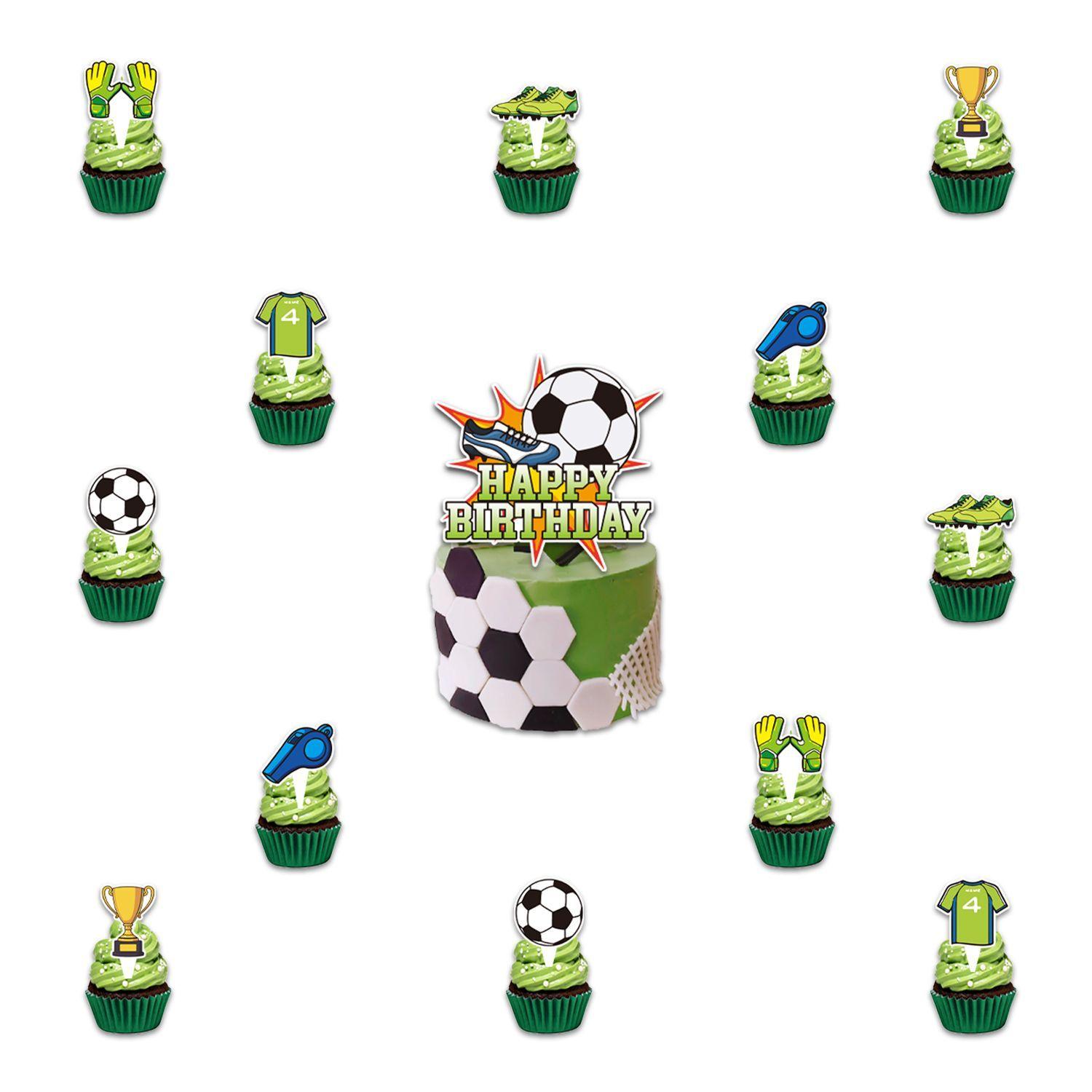 USA-Canada-Mexico World Cup Soccer-Themed Birthday Party: Soccer Balloons, Banners, Cake Toppers, and Decorations no pump needed