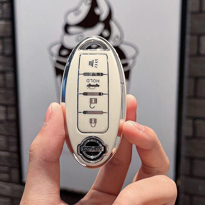 TPU Key Cover for Nissan Models: Sylphy, X-Trail, Teana, Qashqai, Tiida, Terra - Hot-Selling Car Shell.