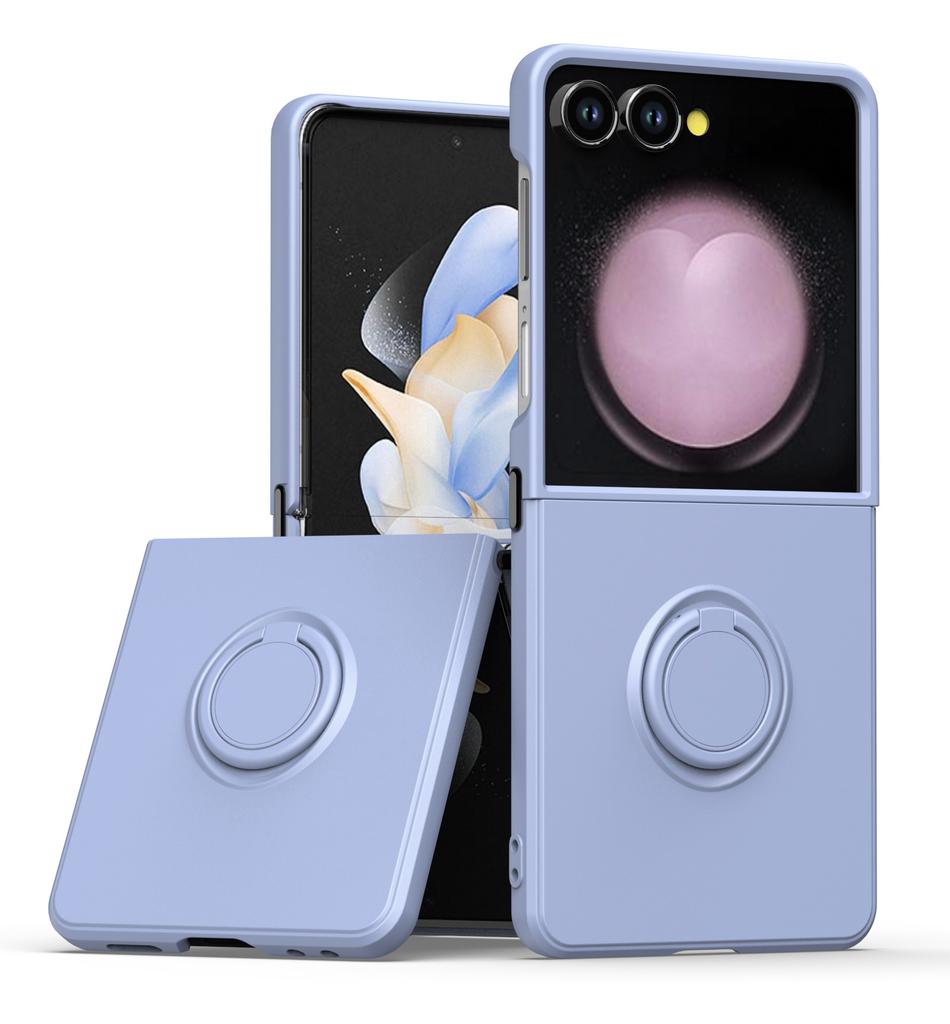 Applicable To Samsung Z FliP7 Liquid Folding Mobile Phone Case Z FliP6 Matte ZFliP5 Bracket Anti-drop Protective Case