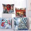 2026 New Year 45cm Christmas Pillowcase Cushion Cover Christmas Decorations for Home Christmas Ornament Gift Happy Noel Xmas