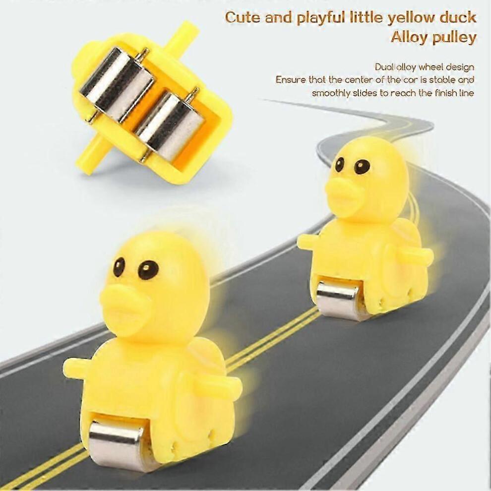 Educational Ducks Track Playset Present for 3 Year Old Boys Girls, Funny Automatic Stair-Climbing Ducklings Cartoon Race Track Set, Festive Decoration
