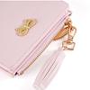 Bow PU Leather Coin Purse Portable Credit Card Holder Compact ID Card Holder  Women