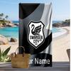 Swansea City FC Personalized Printed Beach Towel Soccer Logo Support Custom Name Text Absorbent Towel For Sport Travel Special Gift
