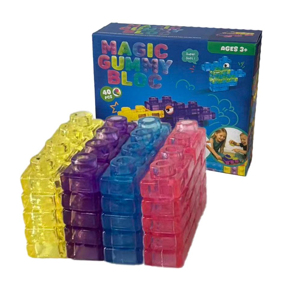 Squishy Jelly Building Blocks Soft Stretchy Sensory Toys For Kids Teens Perfect For Party Playroom Table Decor Birthday Gift