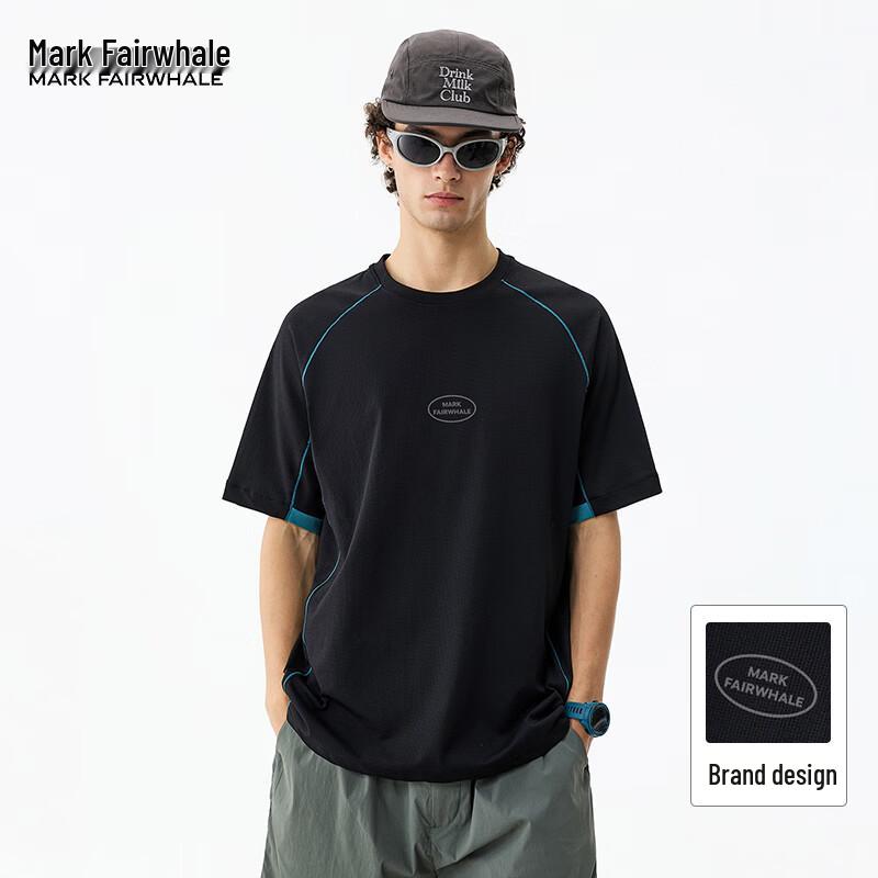 Mark Fairwhale Unisex Colorblock Loose Fit Short Sleeve T-Shirt XL