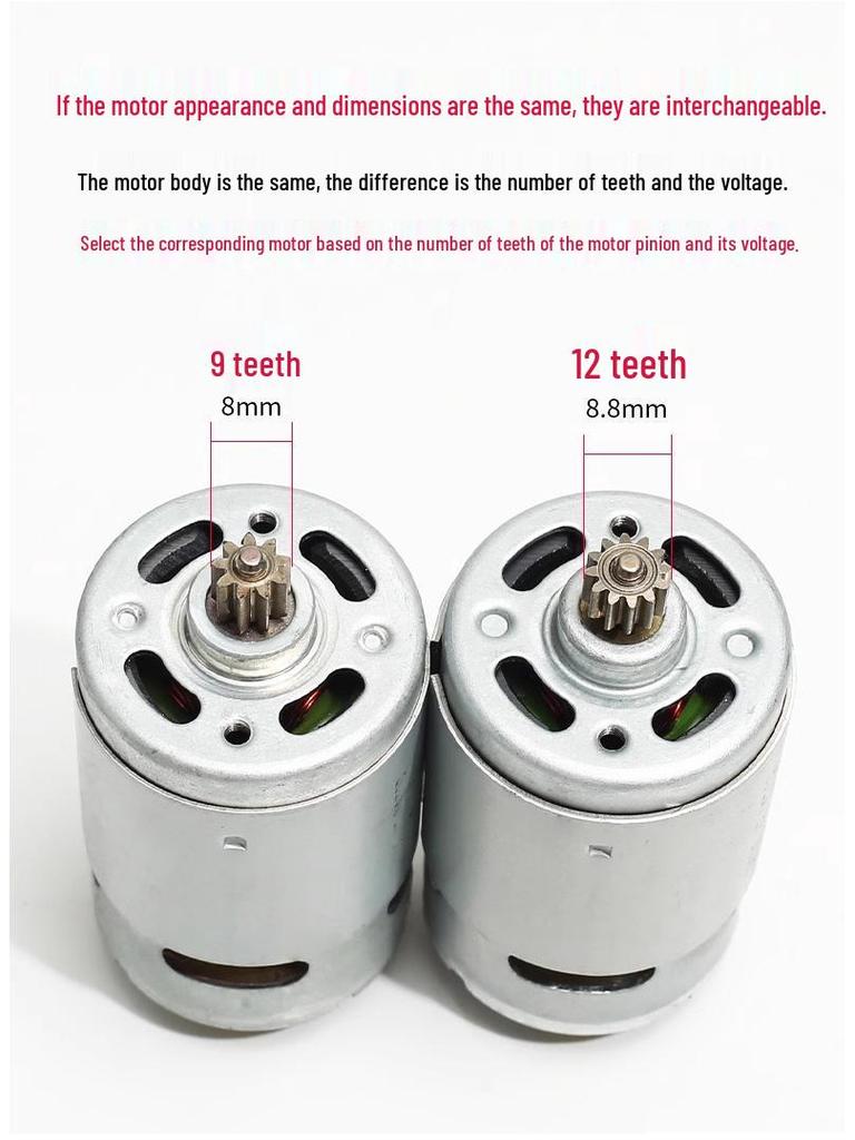 Universal DaYi Cordless Drill Motor 12V/16V/20V, 11-Tooth, Models 1006/10081028, T28/T22/T08.