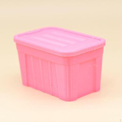 1/12 Miniature Storage Box with Lid Collections Mini Organizer Ornament for Micro Landscape DIY