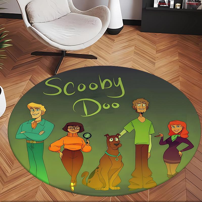 Scooby (19) Round Office Rug Decorative Floor Rug for Office Bedroom Living Room and Home Space