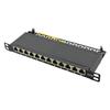 LogiLink NP0066, Cat6a, 10 Gigabit Ethernet, RJ45, Noir, Métal, 0.5U