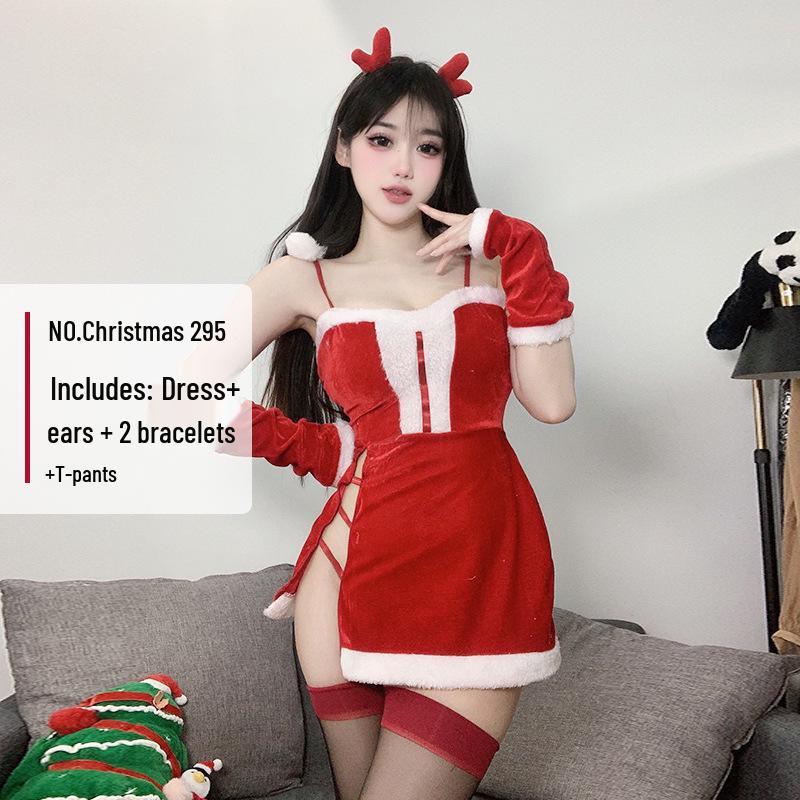 2024 Women's Sexy Christmas & New Year Costume - Little Devil Performance Outfit for Social Media Influencers