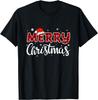 Merry Christmas Funny Christmas Hat Pair Letters Simple Design Philosophy Printed Tshirt Tops Adult Streetwear Unisex Clothes