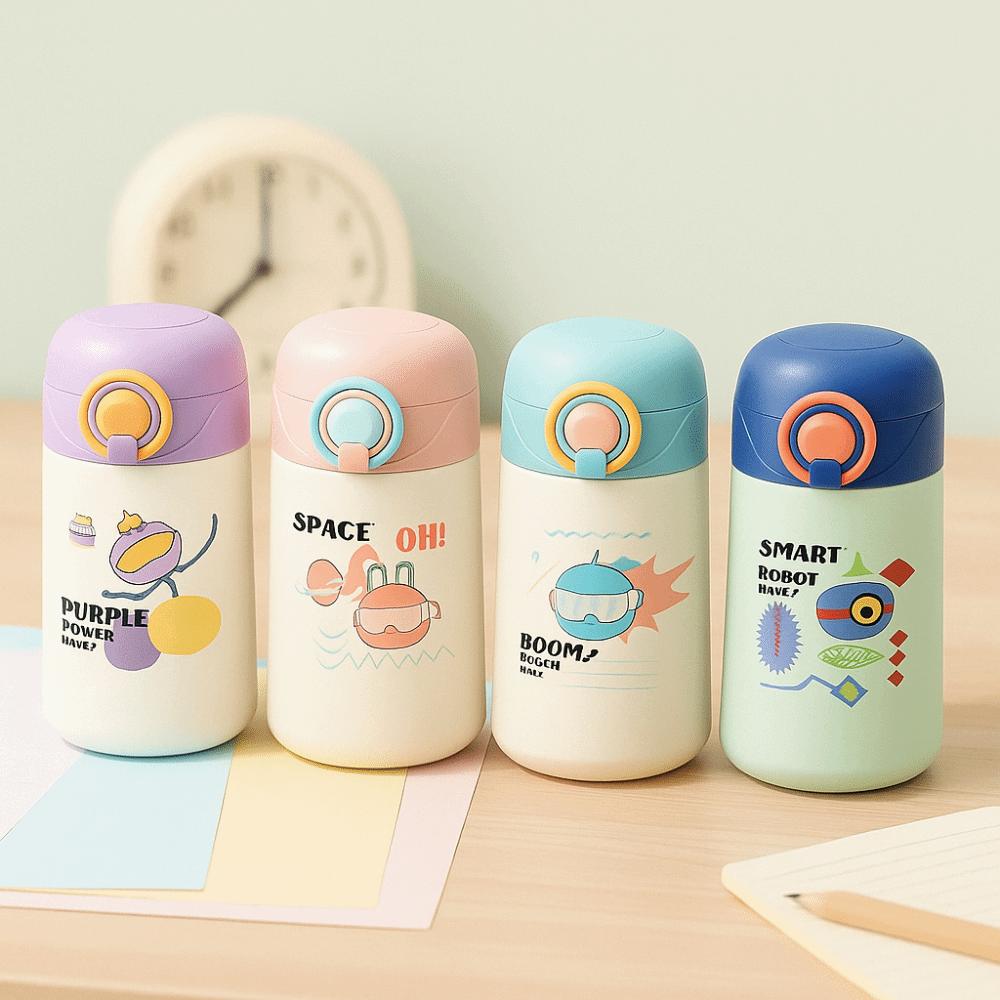 Edelstahl Kinder Thermos Wasserflasche 400ML 400ml Vakuumflaschen Kaffee Tee