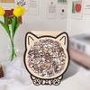 Unique Wooden Cat Jigsaw Puzzle for Adults, Challenging Animal Puzzle with Cute Cat Shapes, Perfect Gift for Cat Lovers & Home