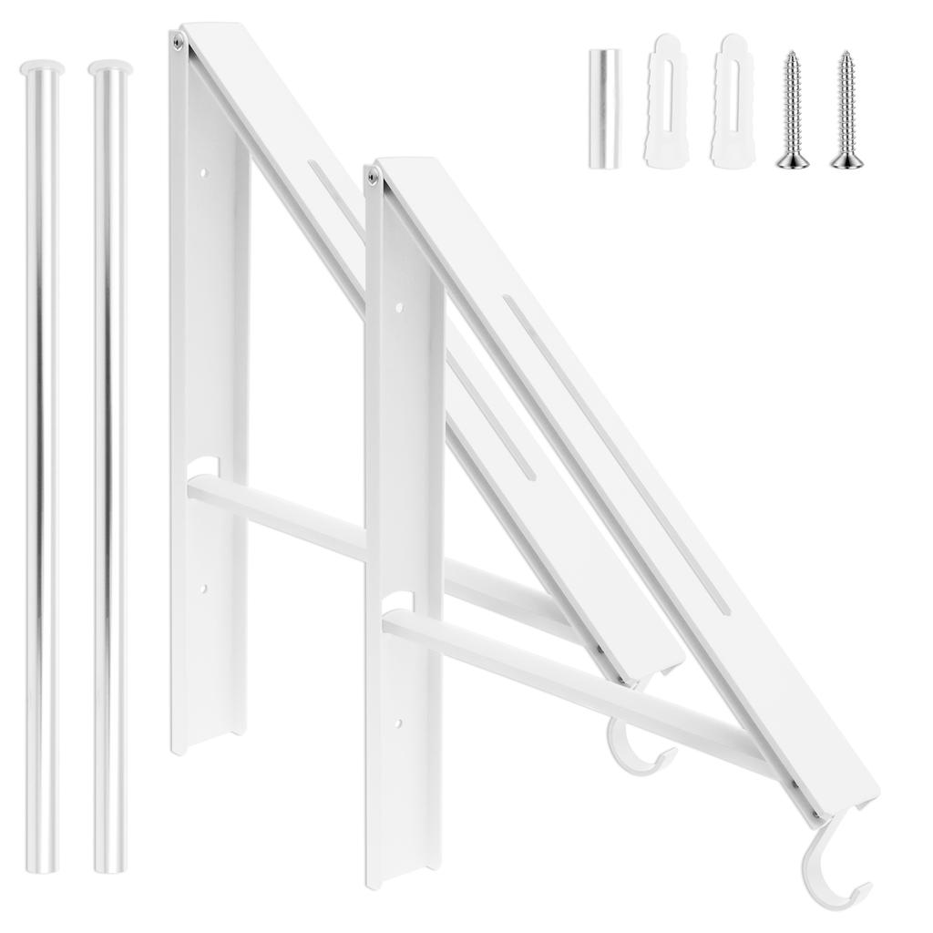 Wall-Mounted Clothes Drying Rack Stainless Steels Space Saving Foldable Clothes Hanger For Home Bedroom Laundry Room Wall NEW