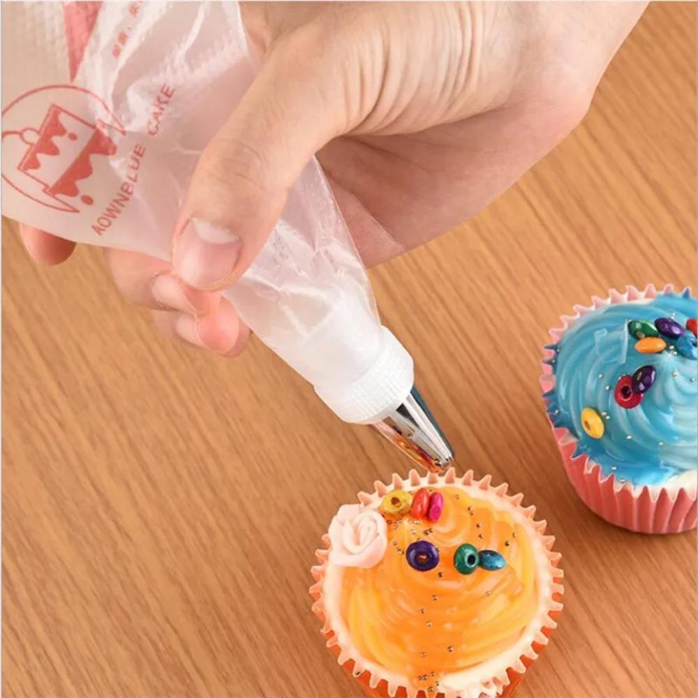 100 PCS Disposable Pastry Bags Cake Cream Decoration Kitchen Icing Food Preparation Bags Cup Cake Piping Tools for Baking