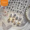 Tomoni Hot Stamping Nail Art Stickers: Stylish European & American Designs with Exquisite, Cute Tableware Patterns.
