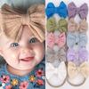 Baby Girls Bowknot Headband Elastic Princess Nylon Hair Bands Hair Accessories