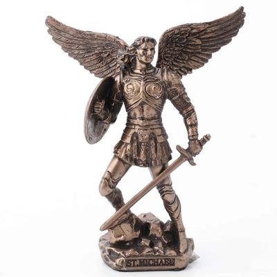 Veronese Design Archanioł Michał Malowane Wykończenie z Brązu Figurka Religijna 4,2" Św.