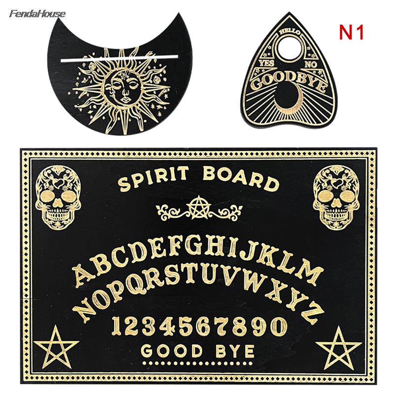 Tablero Ouija de Madera de 12 pulgadas Tablero Péndulo de Adivinación Tablero Mágico Grabado Kit de Tablero Péndulo de Bruja Metafísico gray