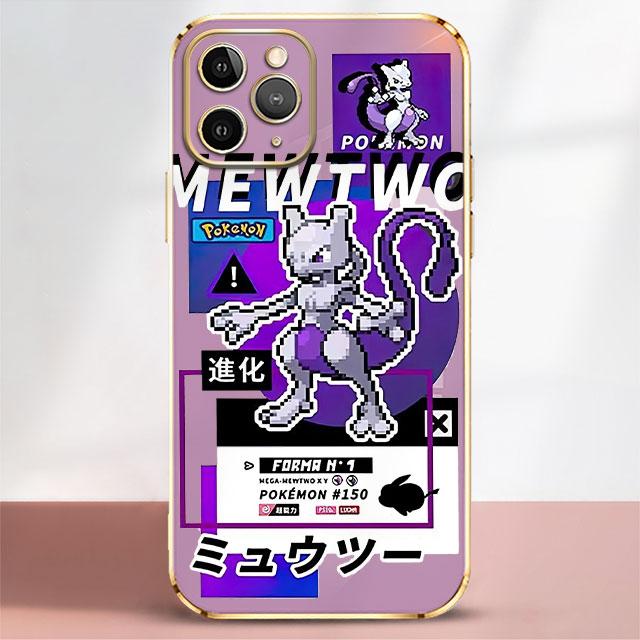 

Чехол с цветным покрытием для Apple iPhone 13 11 Pro Max 12 SE 7 8 Plus XR X XS 6 6S, мягкий чехол для телефона Funda, милый чехол Pokemon 2 iPhone 13 Pro Max