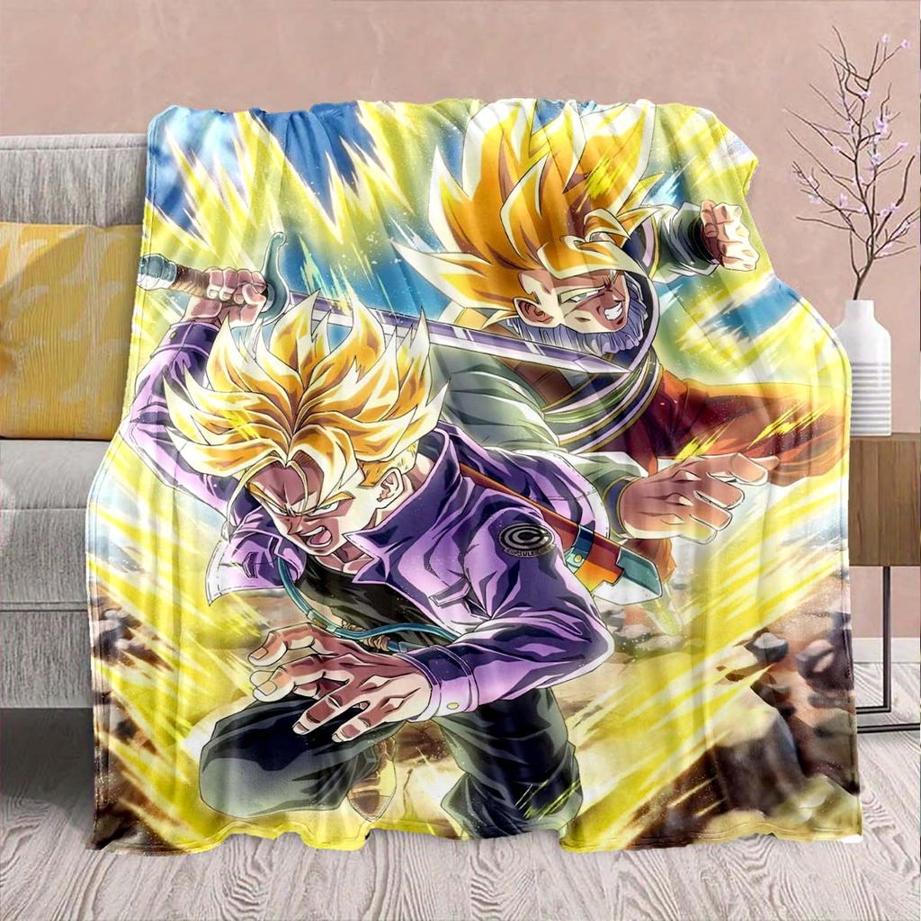 Dragon Ball Anime Flaneldecke - Weich Warm Perfekt für Sofa, Bettwäsche Camping Reise Büro Heimdekoration -QJY