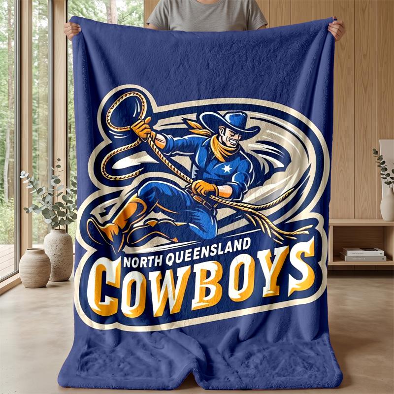North Queensland Cowboys Flannel Fleece Blanket Cozy Warm Throw Blanket For Couch Bed Travel All Season Use