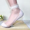 Women Fashion Ultrathin Transparent Beautiful Lace Flower Elastic Short Socks