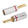 5Pcs J.10054 Serrated Banana Plug 4mm Solderless 24K Gold Plated Speaker Wire Banana Plugs for Speaker Wire Siding Home