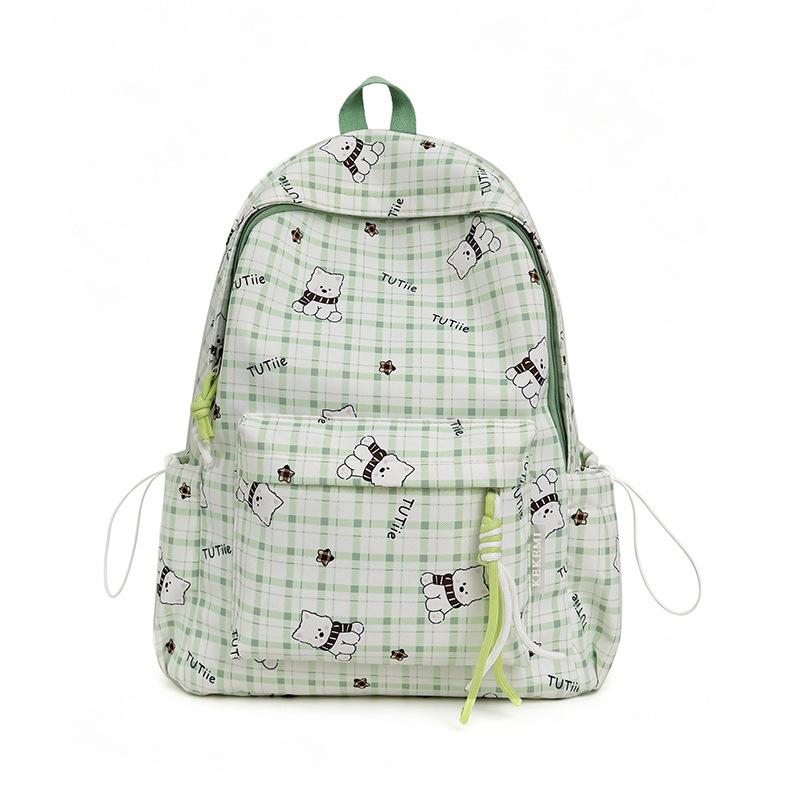 Schoolbag Versatile Schoolbag Female Ins Small Fresh and Sweet Student Backpack Simple Cartoon Cute Backpack Large Capacity