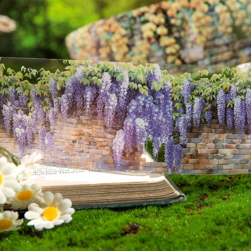 200cm/roll Garden Fence Theme PET Tape Handmade Account Landscape Tape Creative Collage Material DIY Greeting Card Decorative