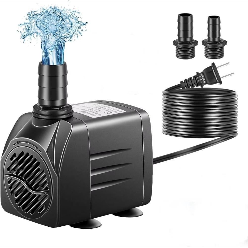 Black Fountain Pump Submersible Ponds Fountains Durable Submersible Water Pump  Fish Pond Aquarium