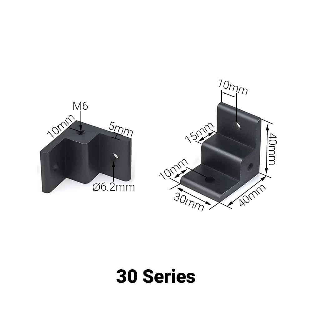 1PC Aluminum Profile Corner Code Anchor Wheel Connector Right-angle Extrusion Foot Pad Mounting Bracket for 20/30 Alu Profiles