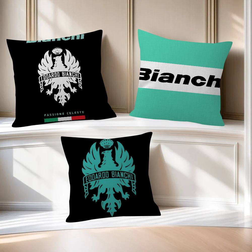 Pillow Gift Home Office Decoration Bedroom Sofa Car Cushion Cover case x BBBianchiS Bike Logo