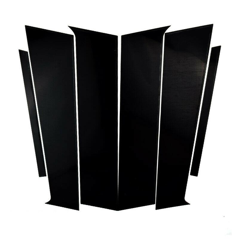 Carbon Fiber Black Car Window Door Column BC Pillar Post Cover Trim Fit For Mitsubishi Lancer 2010-2016 Mirror Effect PC