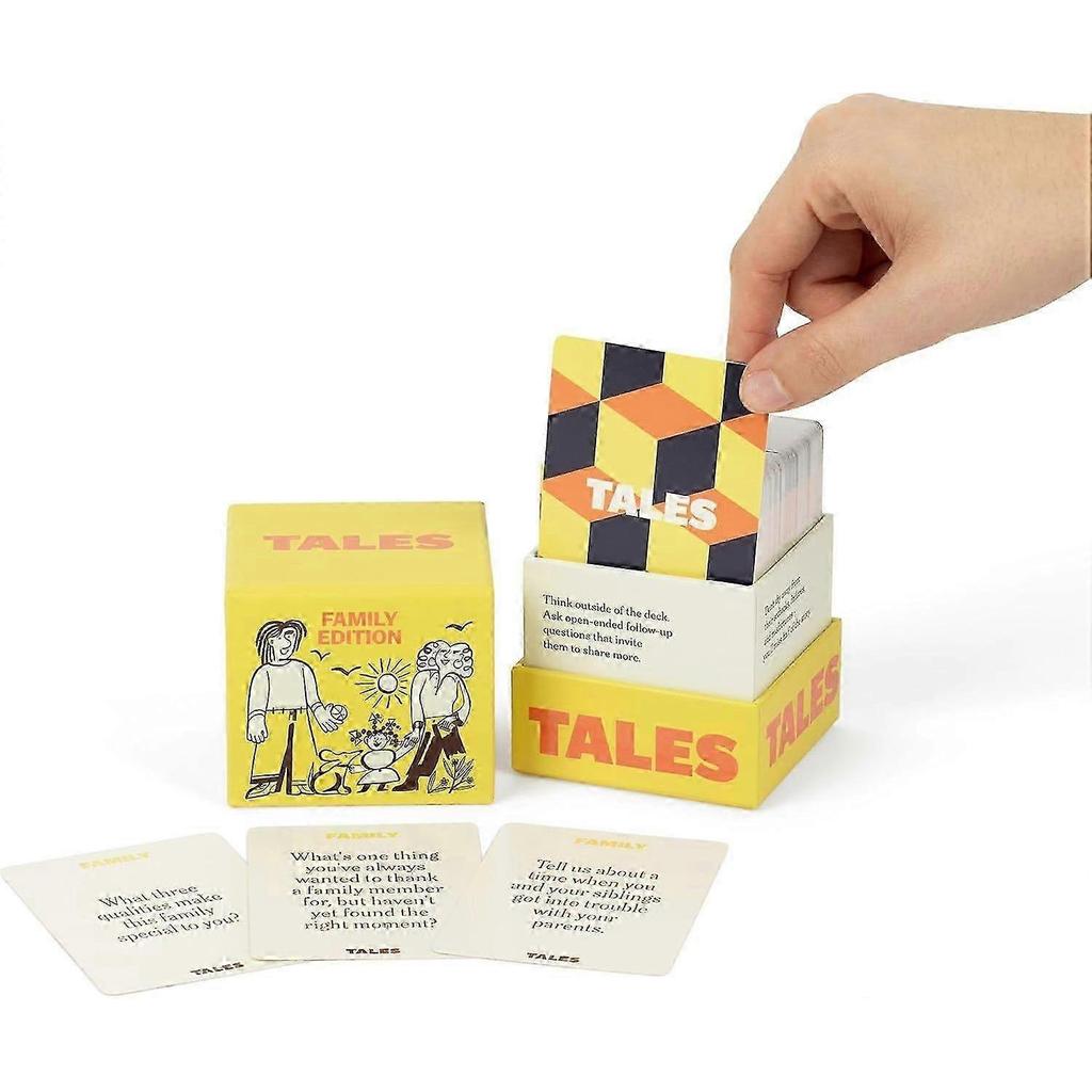 TALES 150 Konverzační karty, Rodinné vydání, Perfektní pro rodinné hry pro dospělé, teenagery a děti, Dárky, svátky a setkání