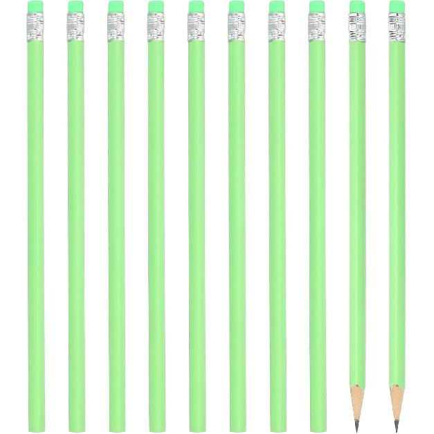 PATIKIL Round Pencils, 24 Pack HB Graphite Pencils with Eraser Wood Pencils Cute Pencil for Classroom Teacher Office Supplies, Pink