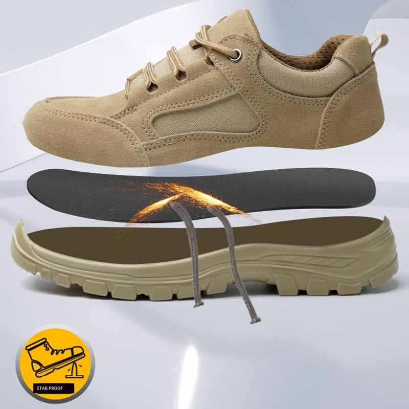 Oulylan Labor Footwear Anti Puncture Steel Toe Safety Boots  Wear Resistant Work Protective Shoes Male Summer Breathable For Men