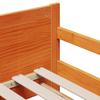 Extendable Bed Frame with Mattress Brown 80 x 200 cm