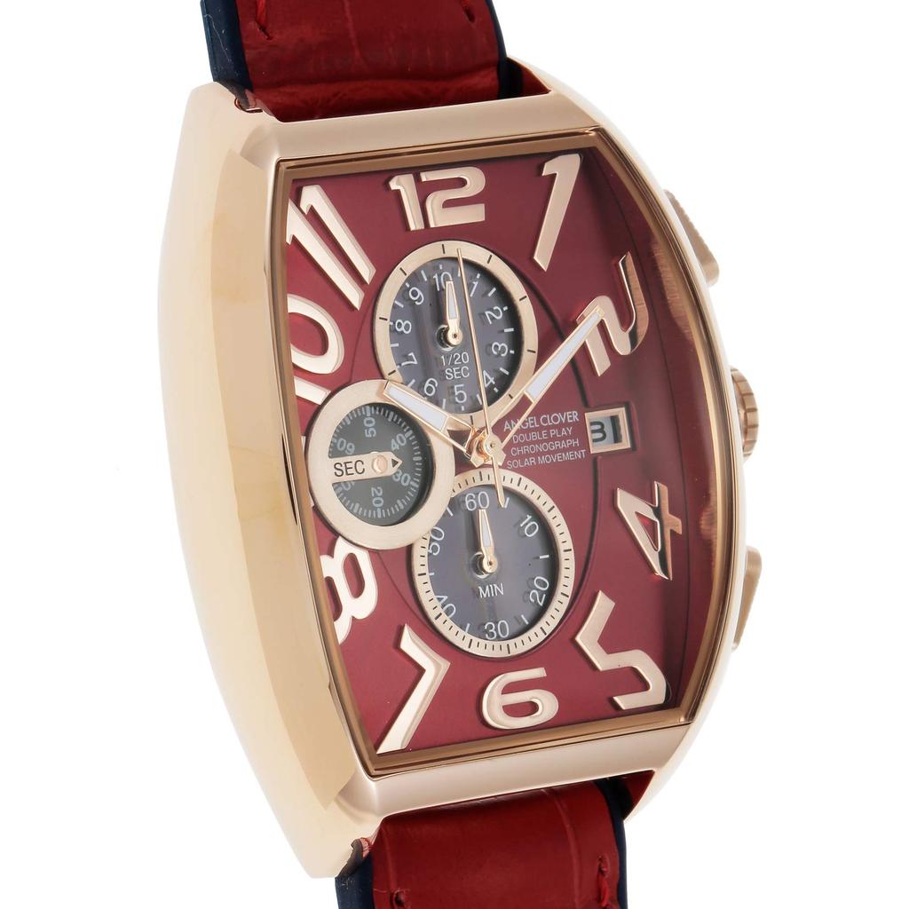 Angel Clover DOUBLE PLAY SOLAR Rot DPS38PRE-RE Herrenuhr,
