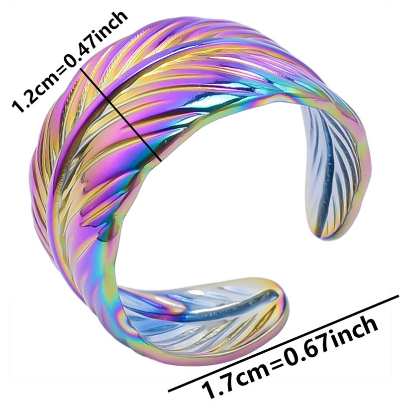 Echtvergoldeter Offener Verstellbarer Ring Echter Stein Edelstahlringe Für Damen Herren Zubehör Geometrischer Schmuck Ringe Geschenk